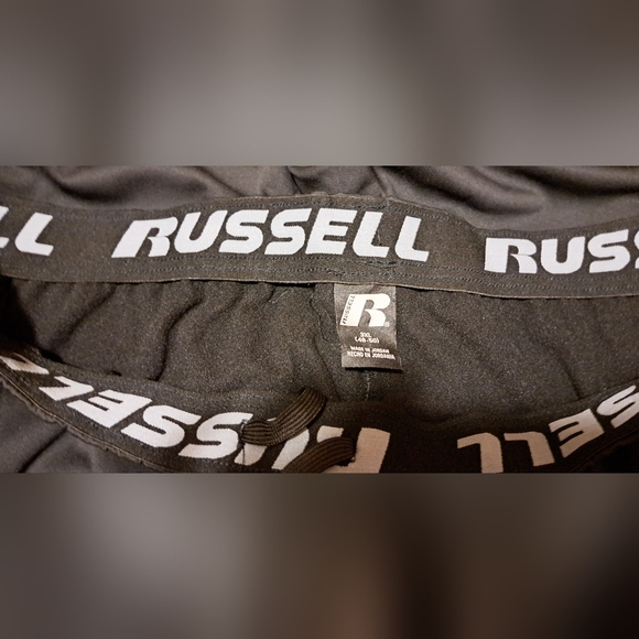 Russell Black Athletic Sweatpants Men's Pants With Zipper Leg - Picture 5 of 7